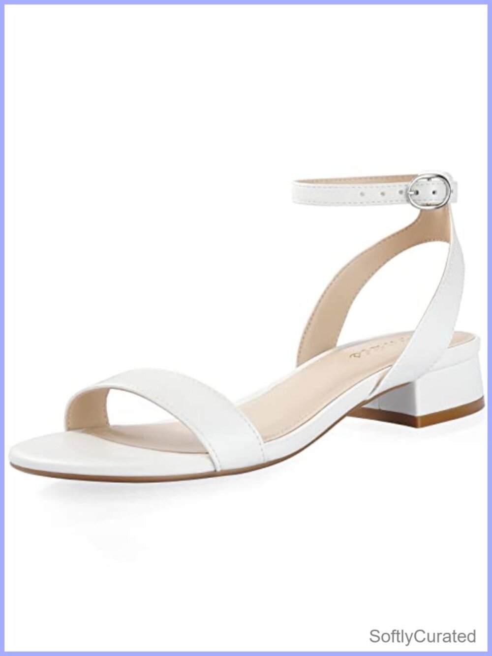 Women's Open Toe Low Block Heel Ankle Strap Slingback Sandals